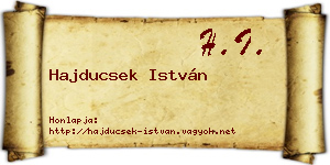 Hajducsek István névjegykártya