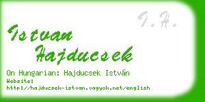 istvan hajducsek business card