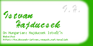 istvan hajducsek business card